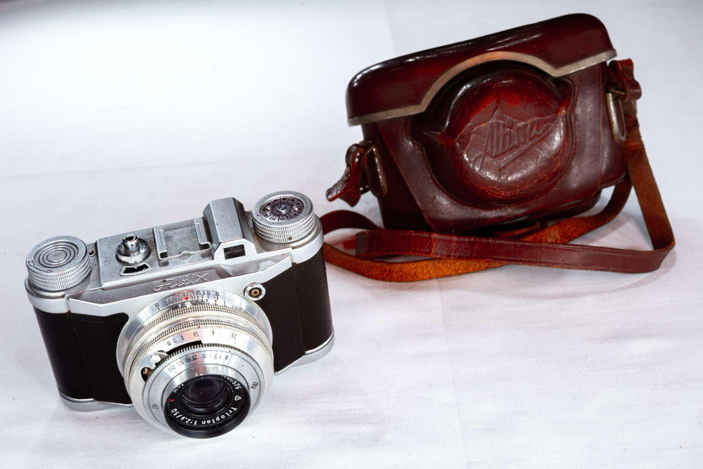Antique Classic Vintage Altix Viewfinder Film Camera with Leather Case 1930s 35mm Germany Rare Perfect Gift For Photographers And Collectors