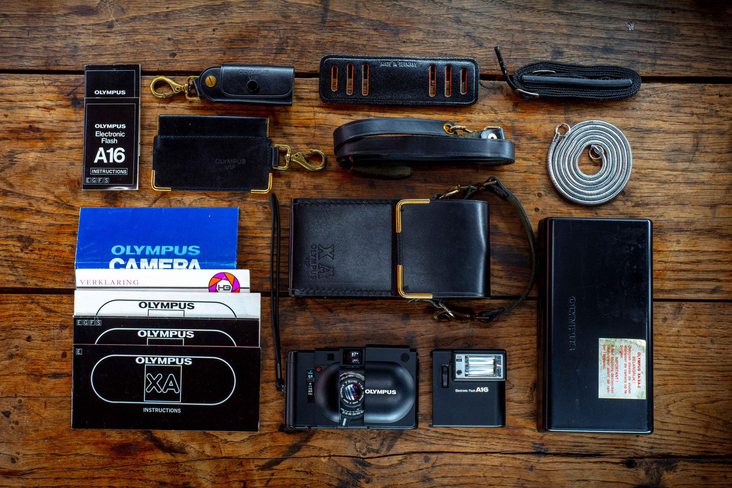 Vintage Olympus XA2 35mm F2.8 Rangefinder /A16/ Rare Leather VIP Set / Box / Documents Compact Film Camera Street Photography, Perfect Gift
