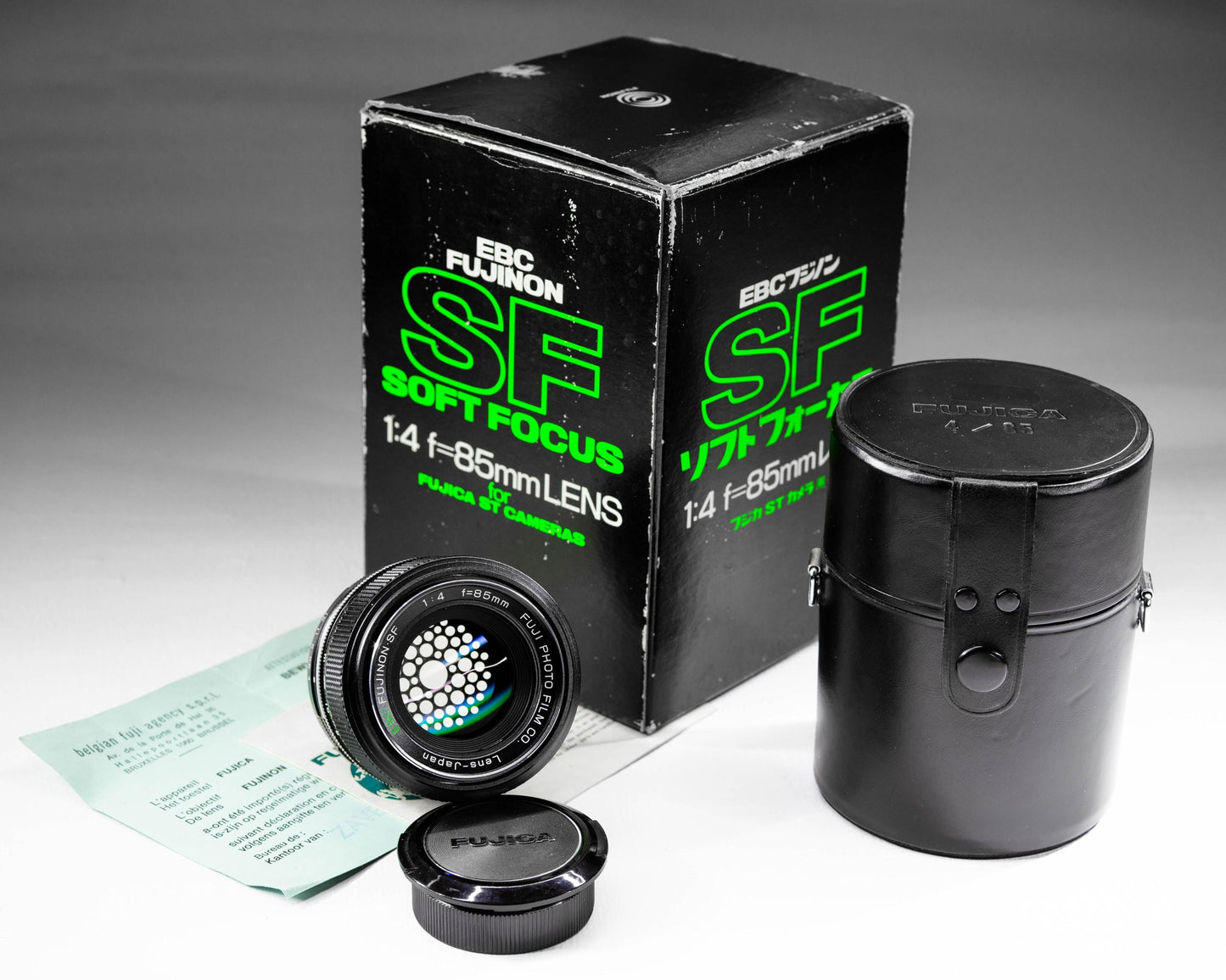 Rare EBC Fujinon SF 85mm f/4 Soft Focus Portrait Lens for Fujica ST Vintage Japan Lens with Box, Case & Caps Set Dreamy Bokeh Effect Gift