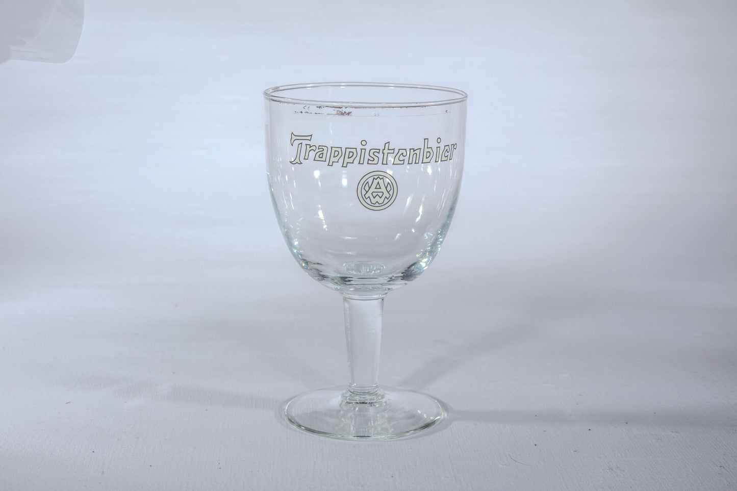 Vintage Trappist Beer Beer Glasses Set of 8 Belgian Chalice Goblets with Silver Rim Authentic Trappist Brewery Glassware Bar Cocktail Party