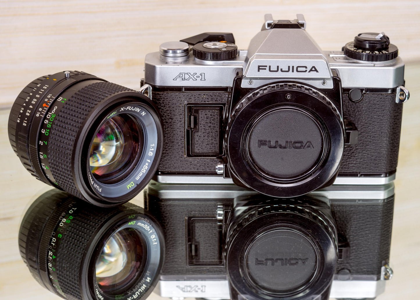 Vintage Film New Camera Manual Fujica AX-1 + Fujinon 55mm F1.6 Boxed! Professional Set Perfect Gift For Photographers and Collectors Lens