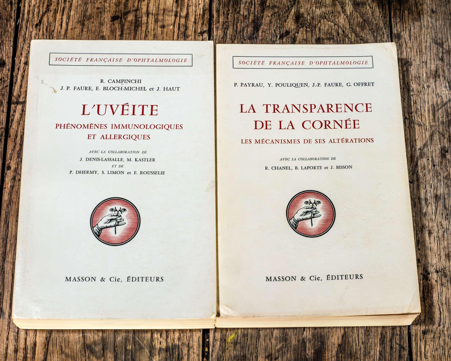 The set of 13 medical books, ophtalmology 1964-1973, Masson et cie, èditeurs 120, Medicine, Textbook for Doctors and Students Study Book