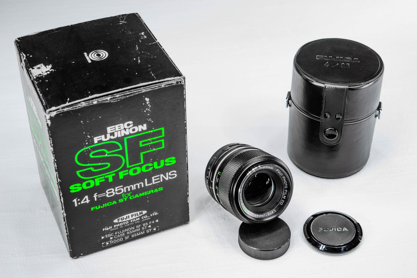 Rare EBC Fujinon SF 85mm f/4 Soft Focus Portrait Lens for Fujica ST Vintage Japan Lens with Box, Case & Caps Set Dreamy Bokeh Effect Gift