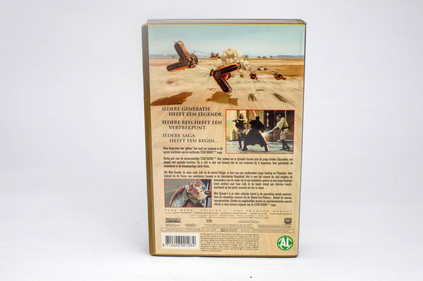 Star Wars Episode I: The Phantom Menace Original VHS Tape (1999) Vintage Sci-Fi George Lucas Collectible Movie Film Cassette Cinema Lovers