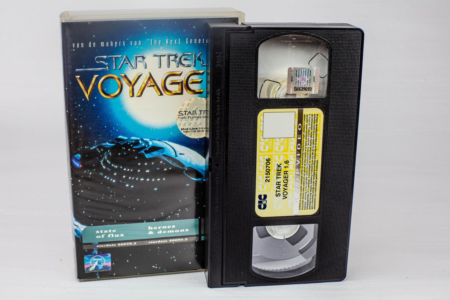 Vintage Star Trek VHS Lot Voyager & Deep Space Nine 1990s VHS Cassette Tapes Sci-Fi Collector's SetCIC Video Release Film Movie Cinema Art