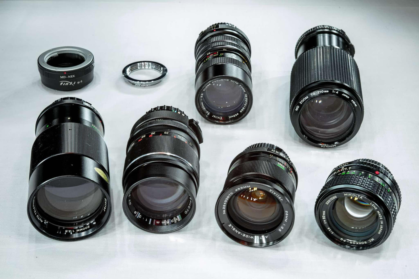 Beautiful Vintage Minolta Camera Set with Lenses 35mm Film Camera Photography Collector Gift Fully Manual SLR Kit Japan Professional Gift