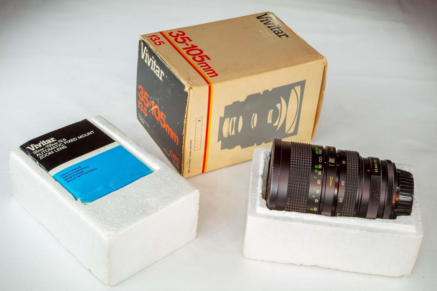 Vivitar 35-105mm F3.5 Zoom Lens for Canon FD Vintage Manual Focus Lens Made in Japan Great for Film & Digital Adaptation Professional Gift