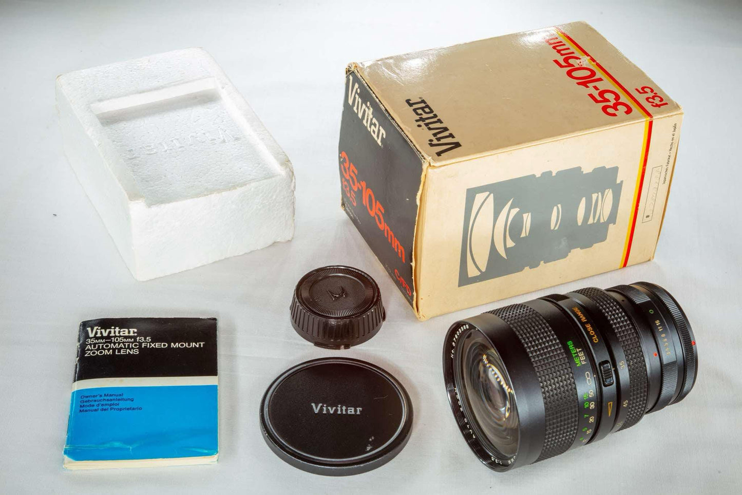 Vivitar 35-105mm F3.5 Zoom Lens for Canon FD Vintage Manual Focus Lens Made in Japan Great for Film & Digital Adaptation Professional Gift