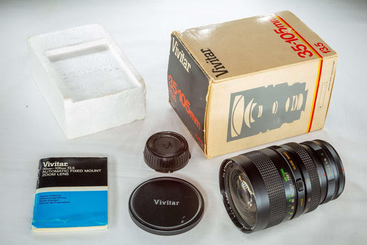 Vivitar 35-105mm F3.5 Zoom Lens for Canon FD Vintage Manual Focus Lens Made in Japan Great for Film & Digital Adaptation Professional Gift