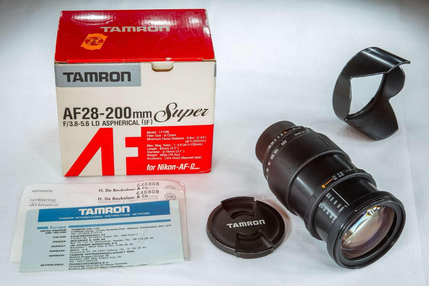 Tamron AF 28-200mm F3.8-5.6 LD Aspherical (IF) Macro Lens New in Box Versatile Zoom Lens Made in Japan Vintage Photography Gear Professional
