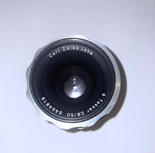 Rare Carl Zeiss Jena 50mm f/2.6 Silver Lens – Professional Vintage Manual Focus Lens – Classic German Optics for Film & Digital Cameras 1950