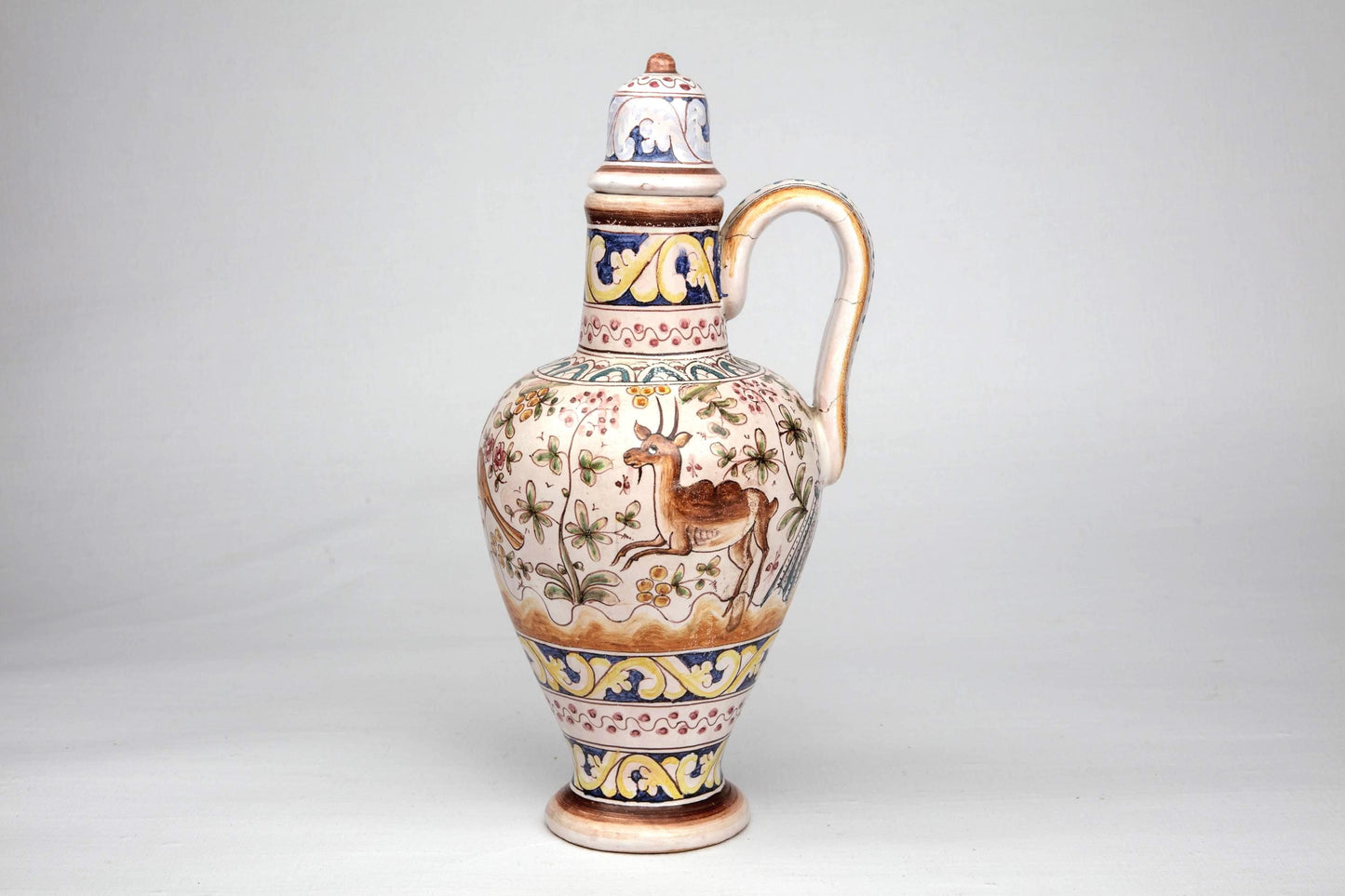 Hand-Painted 17th Century Style Porcelain Vase Baroque Scene Ceramic Decor Spanish Renaissance Reproduction Ornate Art Vase Nature Portugal