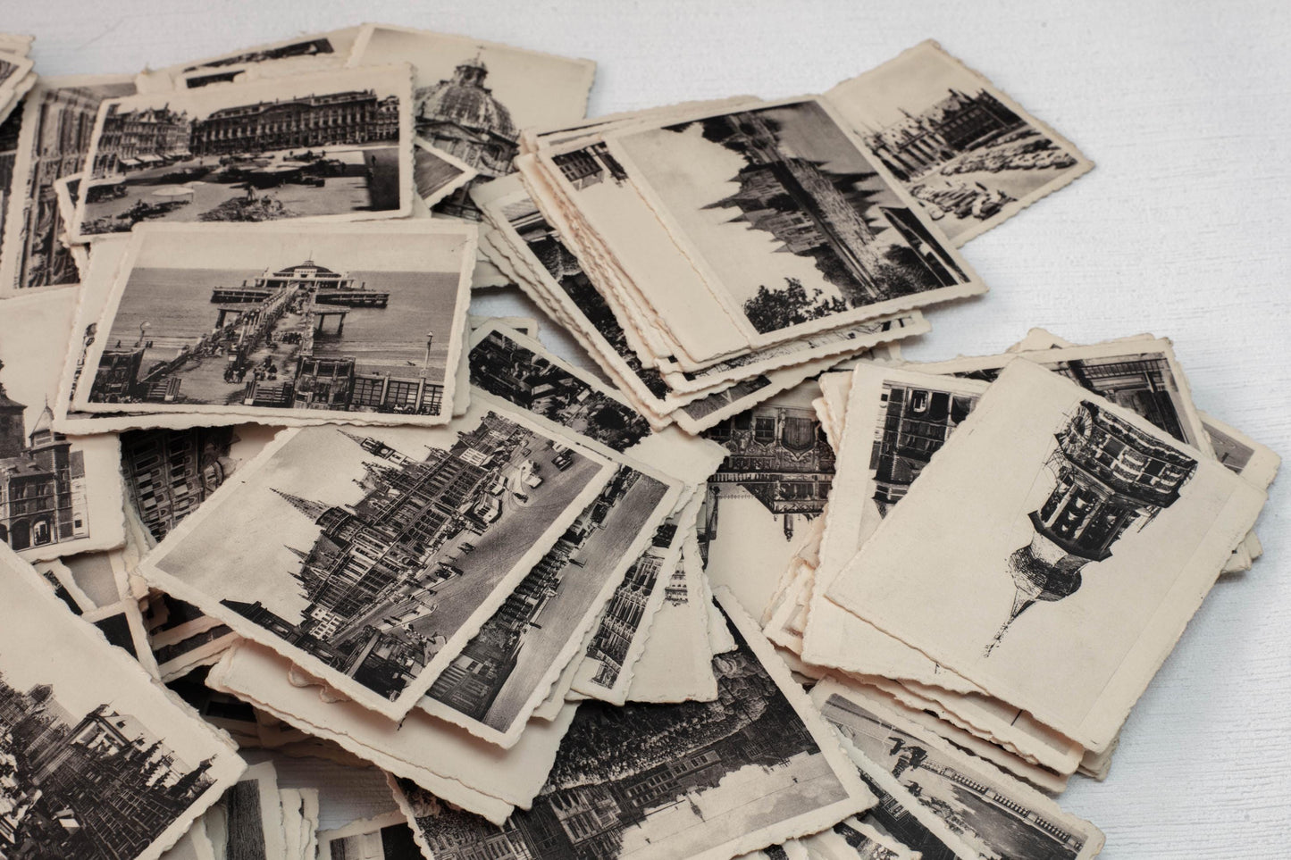 Vintage Photos 1920s-30s Black & White Architecture Prints Antique Real Lot Old Europe Paper Ephemera City Journal Scrapbooking Rare Belgian