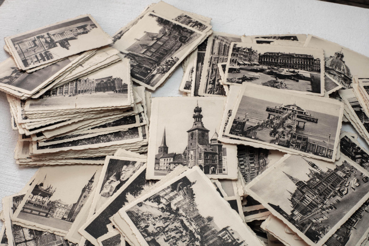 Vintage Photos 1920s-30s Black & White Architecture Prints Antique Real Lot Old Europe Paper Ephemera City Journal Scrapbooking Rare Belgian