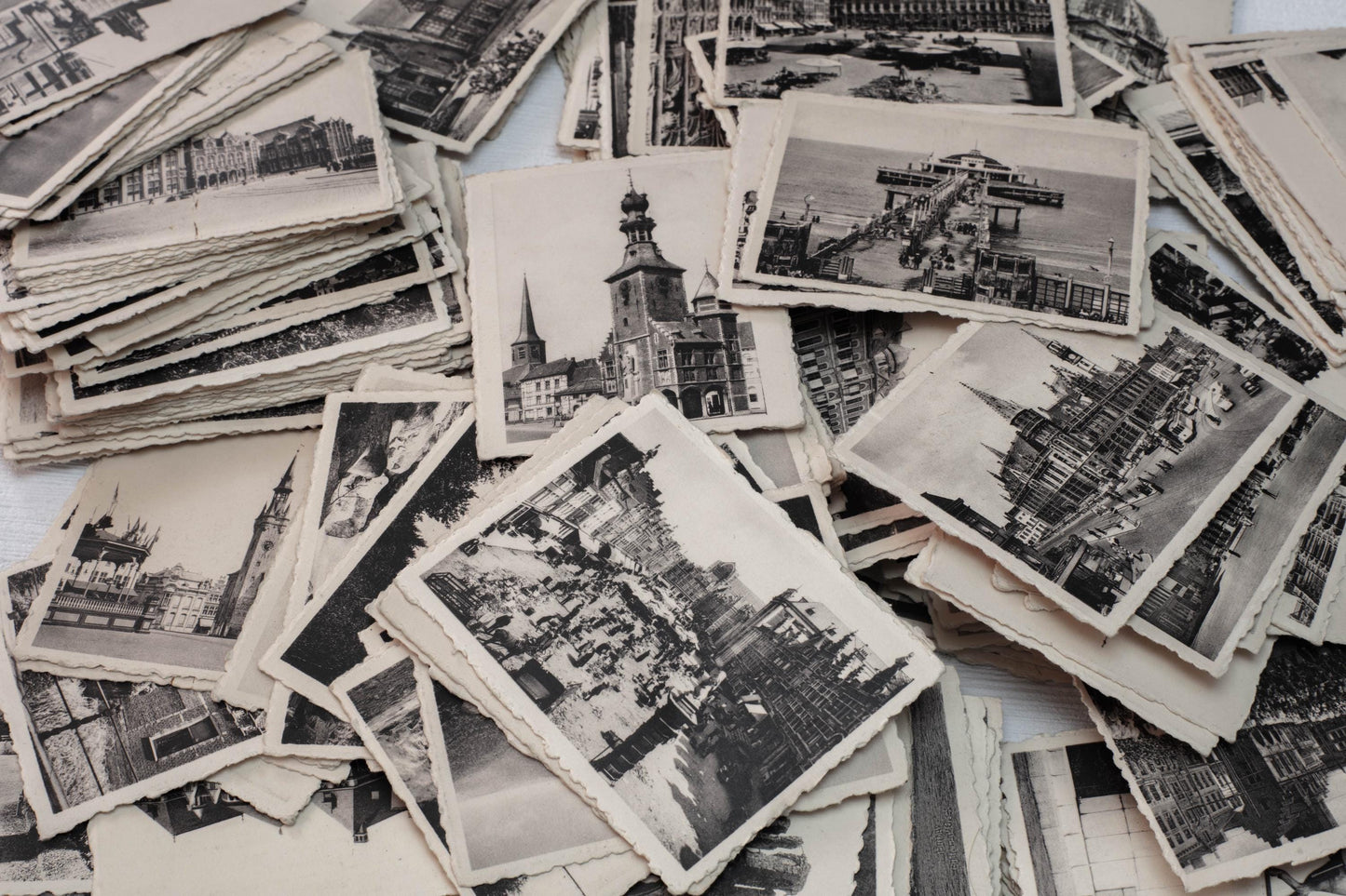 Vintage Photos 1920s-30s Black & White Architecture Prints Antique Real Lot Old Europe Paper Ephemera City Journal Scrapbooking Rare Belgian