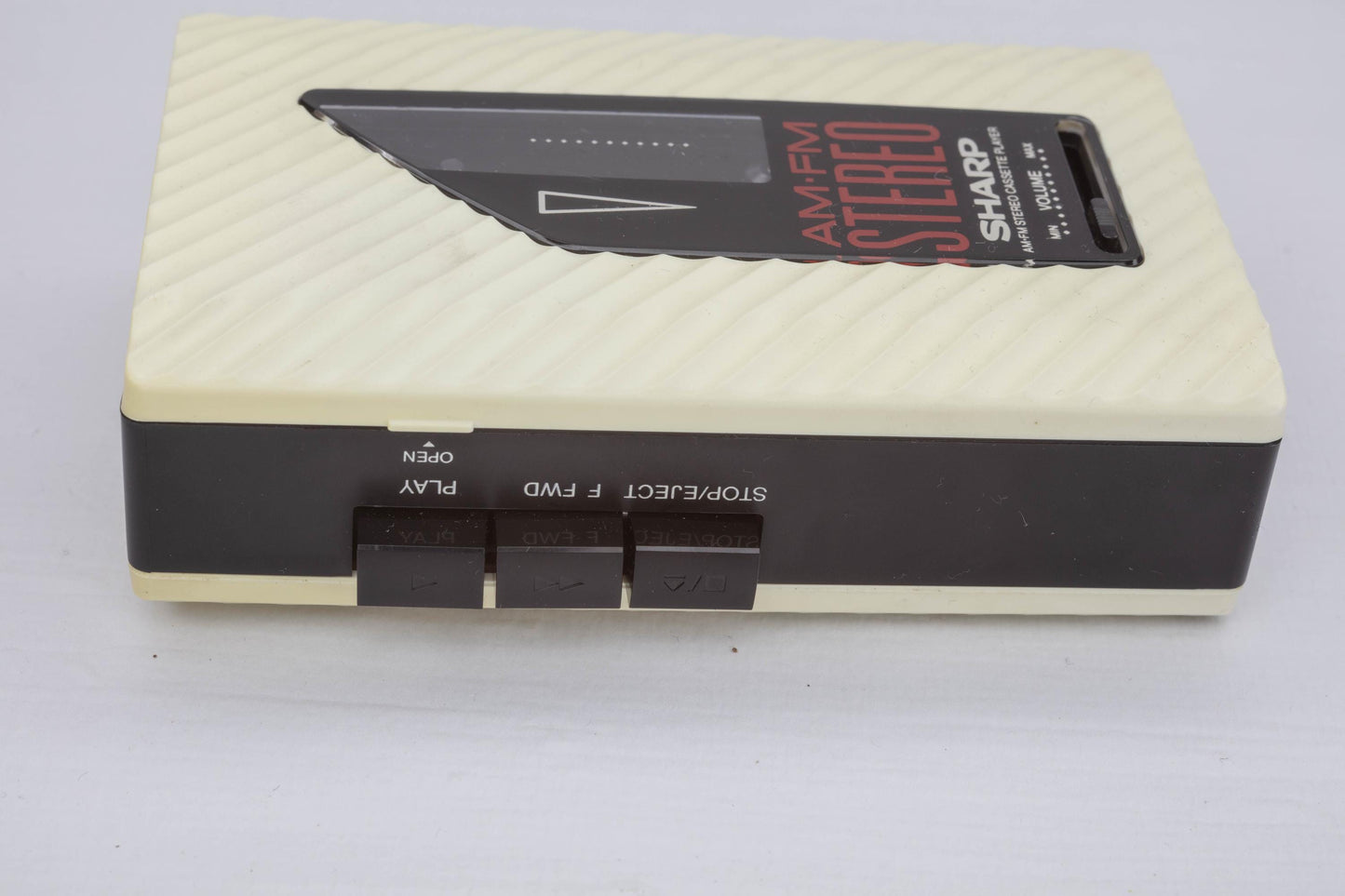 Rare Vintage Sharp JC-160H AM/FM Walkman Stereo Cassette Player Beige Style 1980s Retro Radio Tape Collector's Piece Japan Collectable Art