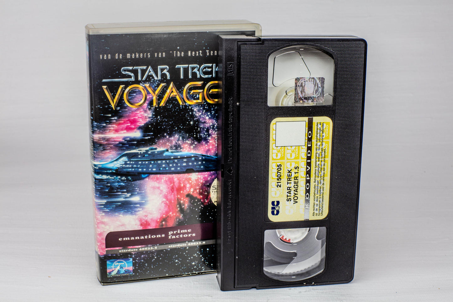 Vintage Star Trek VHS Lot Voyager & Deep Space Nine 1990s VHS Cassette Tapes Sci-Fi Collector's SetCIC Video Release Film Movie Cinema Art