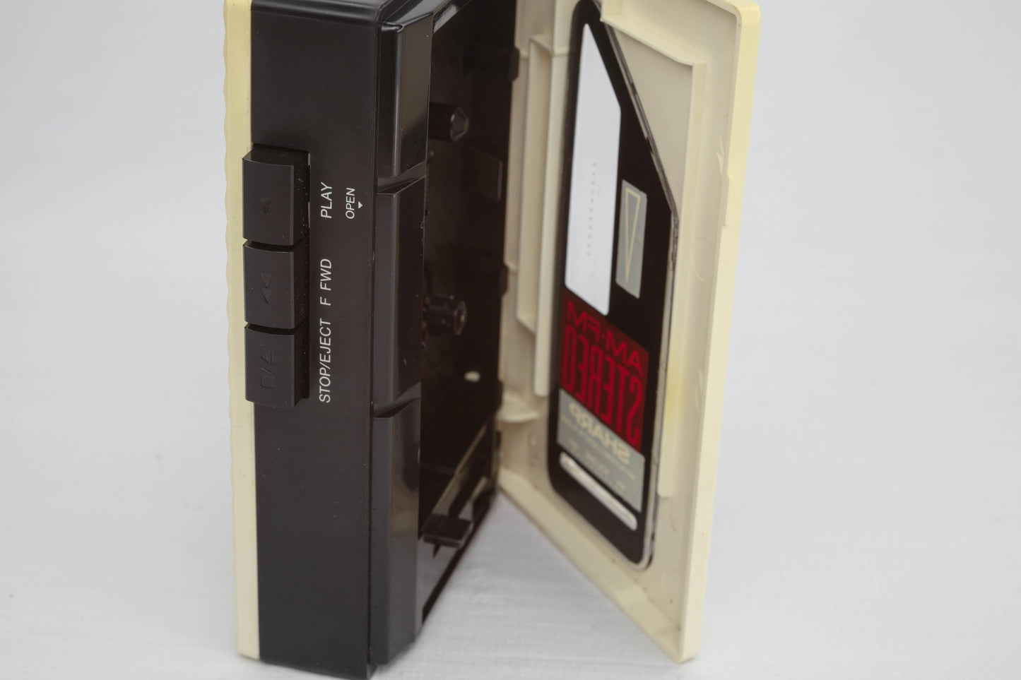 Rare Vintage Sharp JC-160H AM/FM Walkman Stereo Cassette Player Beige Style 1980s Retro Radio Tape Collector's Piece Japan Collectable Art