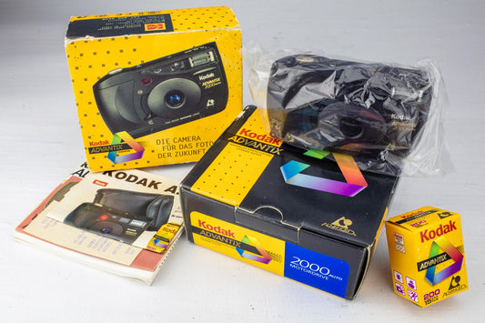 Kodak Advantix 2000 Car Camera Set with Box and Film Vintage 90s APS Retro Point and Shoot New Old Stock Collectable Perfect Gift Photo Art